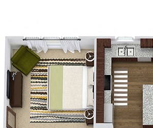 The Millennium with Attached Garage 3D The Mount Royal + Garage. 2 bedroom. stairs to garage. Kitchen with island open to living room. 2 full bathrooms, double vanity in master, shower stall in guest. Walk-in closets. Patio/balcony.
